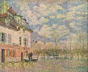 Kahn in der Uberschwemmung Alfred Sisley